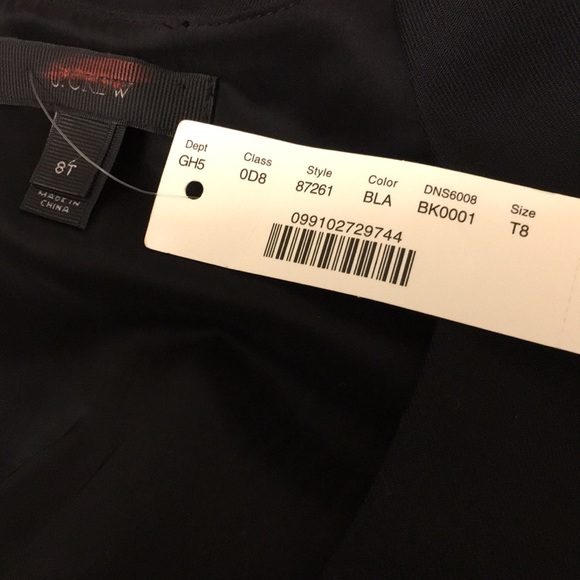 NWT J. Crew Sleeveless Black 👗 Dress. Size: 8T - Picture 8 of 8